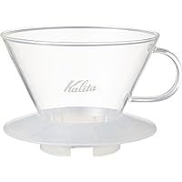 カリタ(Kalita) Carita WDG-185 Coffee Wave Series Glass Dripper for 2-4 People, Clear #05112