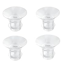 GOCROWEEN Flange Inserts Compatible with Medela / Willow / TSRETE/ Momcozy S9 S10 S12 Wearable Breast Pump,Suitable Spectra S1/S2, Reduce 24mm Shield/Flange Nipple Tunnel Down to 15/17/19/21mm, 4PCS