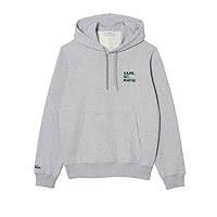 Lacoste Men's Relaxed Fit Sweater W/Hood and Graphics on Back