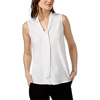 Kasper Women's Petite Size Tie Neck Blouse