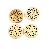 Price per 5 Pieces Sewing Sew On Buttons AD1 Chrysanthemum Depression for clothes in bulk wood Cartoon Boutons