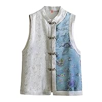 Silk Jacquard Waistcoat for Women's Chinese Element Vest 59