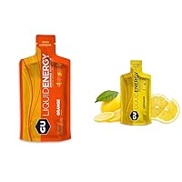 GU Energy Liquid Gel Orange & Lemonade Flavors, 12-Count Each, Complex Carbs, Vegan, Gluten-Free, Dairy-Free, 100 Calorie On-the-Go Energy for Any Workout