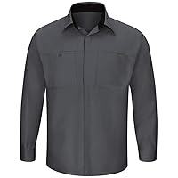 Red Kap Men's Long Sleeve Performance Plus Shop Shirt with Oilblok Technology