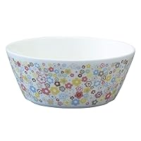 Narumi 52452-2882 Salad Bowl, Portuluka, 4.7 inches (12 cm), 11.8 fl oz (350 cc), Flower Pattern, Milfiori Cute, Small Bowl, Microwave Warm, Dishwasher Safe, Gift Box Included