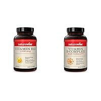 NatureWise Vitamin B12 1,000 mcg and Vitamin B Complex for Cellular Energy, Mental Clarity, Maximum Vitality - 60 Softgels Each
