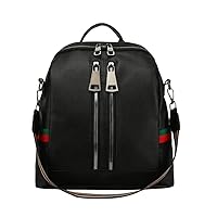 High-End Leather Street Backpack Black