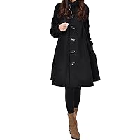 Women's Fall Coats 2023 Coats Double Breasted Slim Long Trench Coat With Belt Warm Winter Overcoat, M-2XL