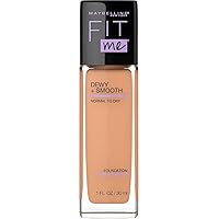 New York Fit Me Dewy + Smooth Liquid Foundation Makeup with SPF 18, Classic Beige, 1 Fl. Oz (Pack of 1)