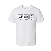 Men's Printed Eat Sleep Golf Funny Graphic T-Shirt