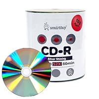 Smartbuy 100-disc 700mb/80min 52x CD-R Shiny Silver Top Blank Recordable Media Disc