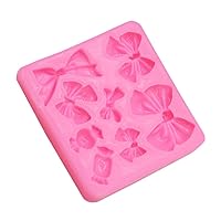 4 Cavity 3D Bowknot Kitchen Baking Mold Silicone Cake Decorating Tools Fondant Chocolate Mould Biscuits Silicone Mold Cake Molds For Baking Silicone For Decorations Cake Decorating Mousse Pastry