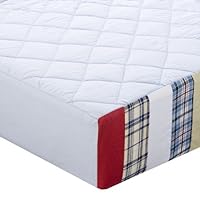 Bacati - Aidan Plaids and Stripes Boys Quilted Changing Pad Cover