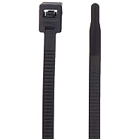 46-308UVBSC Nylon Self-Cutting Cable Tie, 8 inch, 50 lb. Tensile, Twist-Off Tail, Zip Tie, 50 Pk., UV Resistant Black