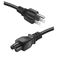 Laptop AC Power Cord 3 Prong Cable 6FT for Dell IBM Hp Asus Sony Lenovo Compaq Toshiba Acer Gateway Notebook Computer Charger Cord, 18AWG IEC-60320 IEC320 C5 to NEMA 5-15P
