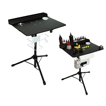 Tattoo Workstation-Tattoo Display Stand Workstation Adjustable Fixed Desktop Black (Type1)