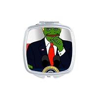 America President Sad Frog Great Image Mirror Portable Compact Pocket Makeup Double Sided Glass