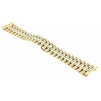 Ewatchparts 20MM MENS 18KY ALL GOLD PRESIDENT WATCH BAND COMPATIBLE WITH ROLEX PRESIDENTIAL DAY DATE 36M