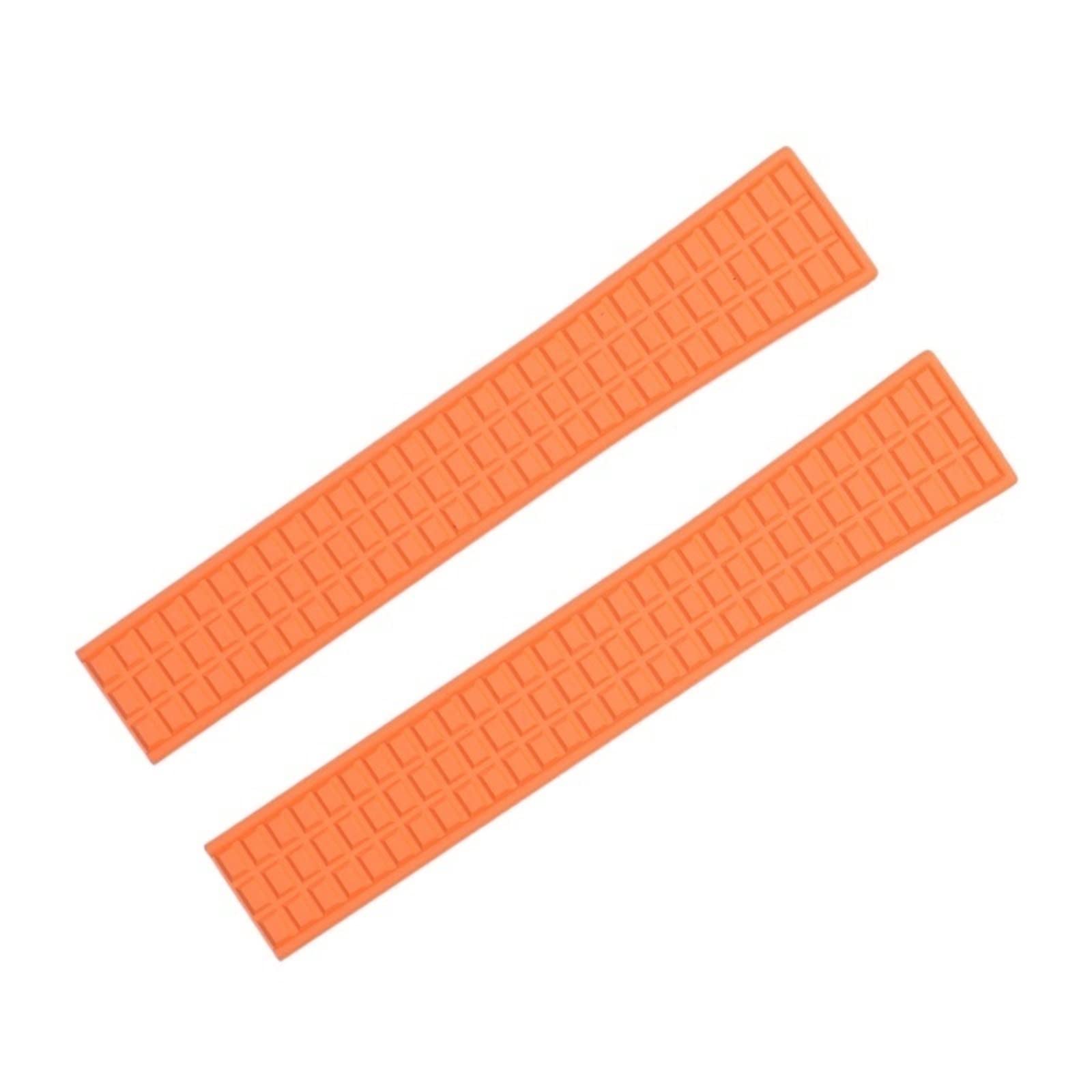 JWTPRO Waterproof FKM Fluororubber Rubber Watch Band 18mm 19mm Accessories Replace for Patek Strap for Philippe for Aquanaut 5067A-001 Belt (Color : Orange, Size : 19mm-Without Buckle)