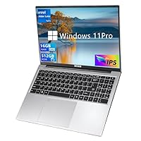 16 Inch Laptop Computer, Gaming Laptop, 16GB RAM 512GB SSD, Intel 12th Gen N95 Processor(up to 3.4GHz), FHD 1920 * 1200, 180 Angle Opening, Fingerprint Unlock, Backlit Keyboard, Windows 11 Pro