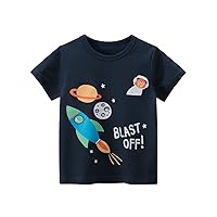 Youth Athletic Shirt Toddler Kids Girls Boys Cartoon Prints Loose Tops Soft Short Sleeve T Shirt Tee Tops 6 Shirt
