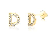 Tarsus Hypoallergenic Initial Studs Earrings Jewelry Gifts for Women Mens