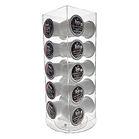 Luxe Acrylic Keurig® K-Cup Compatible Coffee Pod Carousel Holder - Holds 20 Capsules