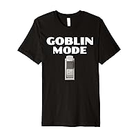 Lazy Goblin Mode ON Switch Meme, Funny Mental Health Humor Premium T-Shirt