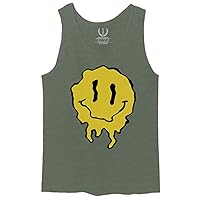 Funny Happy face Melted EDM Rave Trippy Party Festival Men's Tank Top