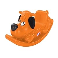 Little Tikes Rocking horse, active play for toddlers, one-face handles with grip and stable saddle for safety, robust construction, dog, orange