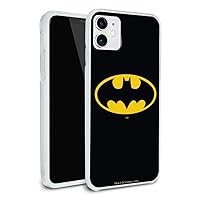 Batman Classic Bat Shield Logo Protective Slim Fit Hybrid Rubber Bumper Case Fits Apple iPhone 8, 8 Plus, X, 11, 11 Pro,11 Pro Max