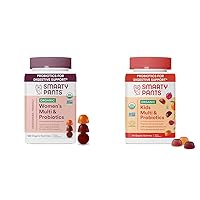 SmartyPants Organic Women's and Kids Multivitamin Gummies with Probiotics, Omega 3, Vitamins D3, B12, C, Zinc, 120 Count