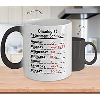 Oncologist Weekly Retirement Schedule Color Changing mug, Gift For Retiring Oncology Doctor Healthcare Coworker Hospital Staff, Supervisor Leaving Job