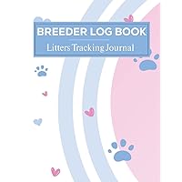 Breeder Log Book Litters Tracking Journal: Deworming Record Keeping & Perpetual Whelping Tracker, Medical Notes For Animal Puppy, Sire Dam Info Notebook And Markings & Breeding Dog, Cat.