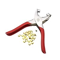 1 Punch Pliers 100 Rivets Eyelets Tools Grommets for Shoes Bags Leather Belt (Color : Multi-Colored)