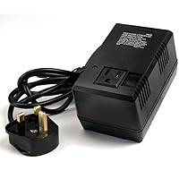 VCT VTM-150UK - Deluxe 220V/240V Step Down Travel Voltage Converter To Use USA Products in UK - Good For Laptops & Chargers etc.