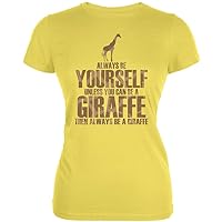 Always Be Yourself Giraffe Juniors Soft T Shirt