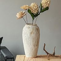 Ceramic Vase,Farmhouse Tall Vase,Rustic Home Deco Pottery, Minimalist Nordic Boho Style for Living Room,Pampas Grass,Enterway,Table Decoration,Gift