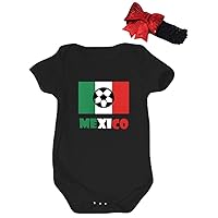 Petitebella Soccer Flag of Mexico Baby Bodysuit Nb-18m