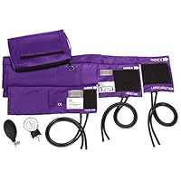 Prestige Medical - 882-COM-PUR 3-in-1 Aneroid Sphygmomanometer Set with Carry Case, Purple