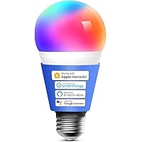 Smart LED Light Bulb, Smart WiFi LED Bulbs Compatible with Apple HomeKit, Siri, Alexa,Google Home & SmartThings, Dimmable E26 Multicolor 2700K-6500K RGBWW, 900 Lumens 60W Equivalent, 1 Pack