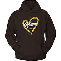 FanPrint Western Michigan Broncos - Heart Shape - Nana - University Team Logo Gift T-Shirt