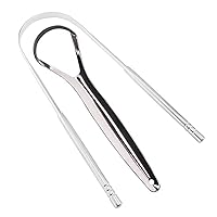 Stainless Steel Tongue Scraper, Tongue Cleaner for Adults, Semicircle Tongue Scraper, Tongue Cleaner Cure Bad Breath, Reduce Bad Breath, Tongue Scrubber for Oral Care & Hygiene Silver