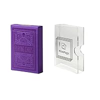 MilesMagic DKNG Purple Wheel Playing Cards Limited Edition Poker Magic Collectible Deck by Art of Play with Crystal Clear Acrylic Transparent Card Storage Protector Clip