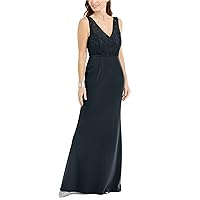 Adrianna Papell Womens Lace Gown Dress, Blue, 4