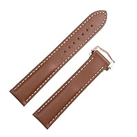 Quality Genuine French Napa Cowhide Watchbands for Omega Strap 20mm 21mm DE Ville AT150 Comfortable for Seamaster 300 Watch Band (Color : Light Brown Rose, Size : 20mm)
