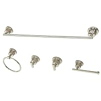 Kingston Brass BAH8230478PN Concord 5-Piece Bathroom Accessory Set, Polished Nickel