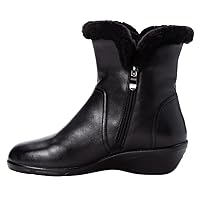 Propet Womens Waylynn Zippered Casual Boots Ankle Low Heel 1-2