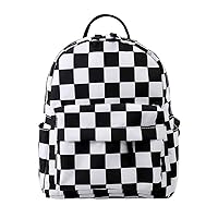 LOOMILOO Durable Small Backpack for Women Polyester Mini Backpack Kids Backpack for Young Girls (lattice)