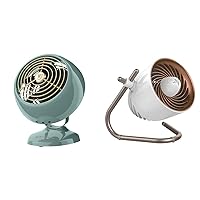 Vornado VFAN Mini Classic Personal Vintage Air Circulator Fan, Green & Pivot, Copper